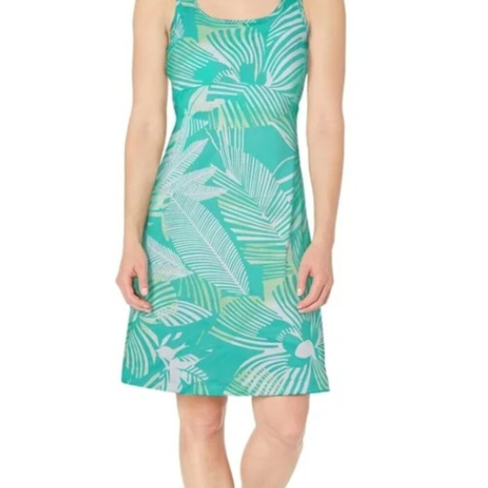 Columbia | Women's PFG Freezer Dress | Green Floral | M  EUC